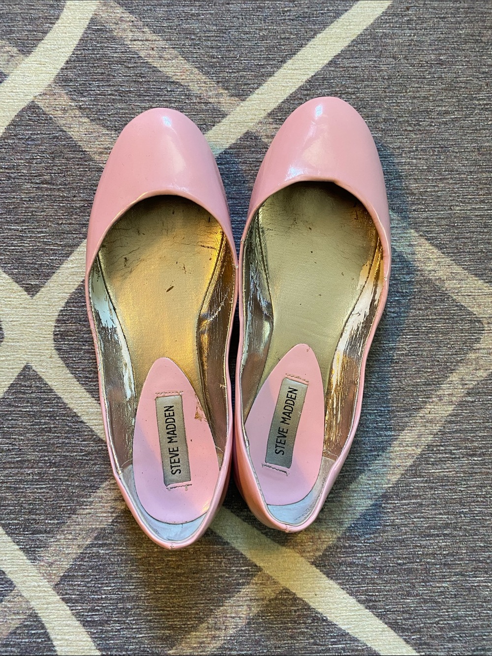 Steve Madden Blush Pink Patent Ballet Flats